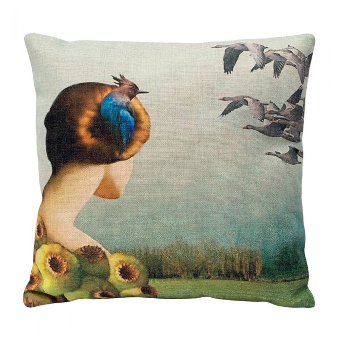 Декоративная подушка «Перелетные птицы»
