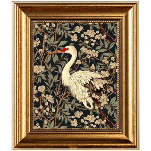 «Белая птица» картина в раме