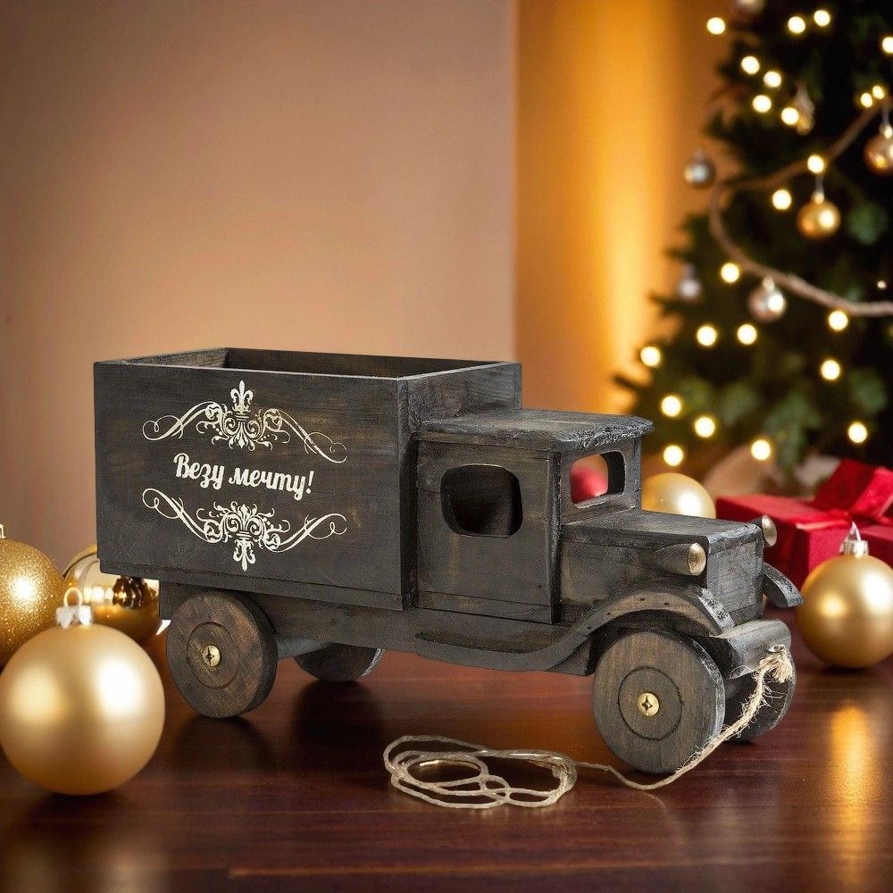Деревянный декоративный ретро-автомобиль 'Везу мечту'