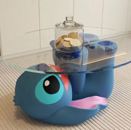 Журнальный столик Stitch со стеклянной столешницей