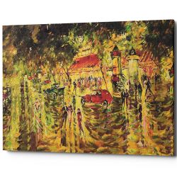 Картина «Бульвар в Париже» (холст, галерейная натяжка)