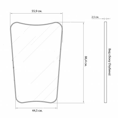 Золотое зеркало в раме “Кейн”