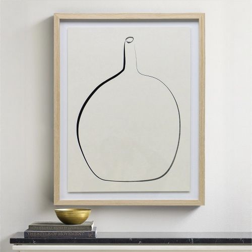 Постер “Drawing Vase” с дубовой рамой