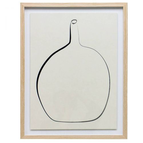 Постер “Drawing Vase” с дубовой рамой