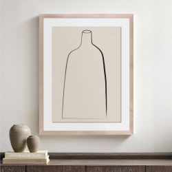 Постер “Minimal Vase” с дубовой рамой