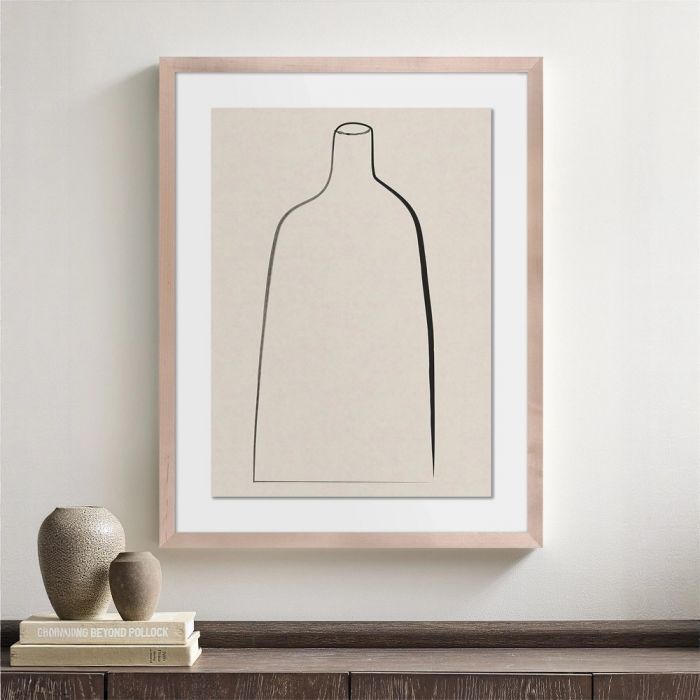 Постер “Minimal Vase” с дубовой рамой