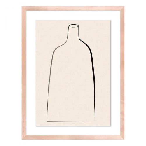 Постер “Minimal Vase” с дубовой рамой