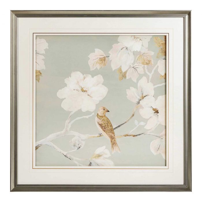 Постер в раме “Birds and flowers – I”