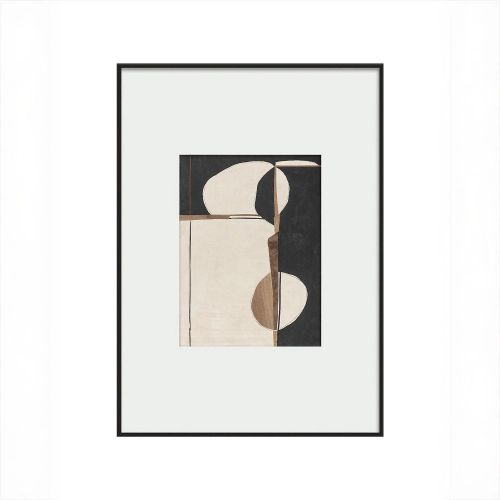 Интерьерный постер “Black & beige abstraction”