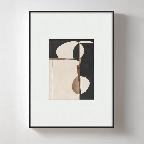 Интерьерный постер “Black &amp; beige abstraction”