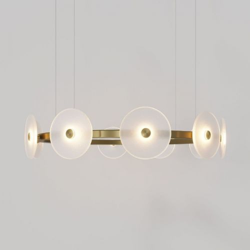 Золотая круглая люстра “Милфорд”