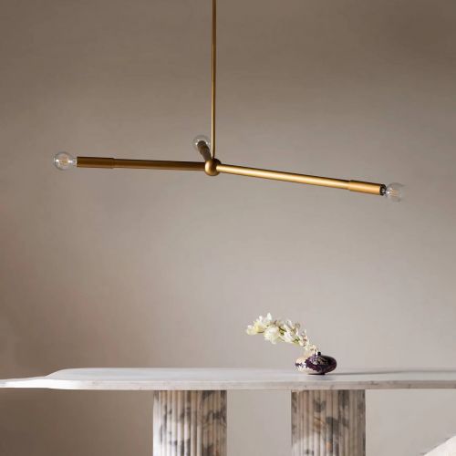 Золотая современная люстра “Рамси”