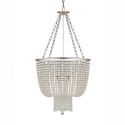 Серебряная люстра “Карла” со стеклянными бусами