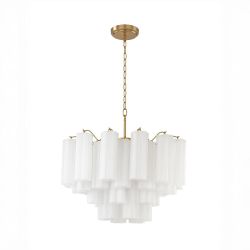 Золотистый светильник “Толбот” c белым стеклом