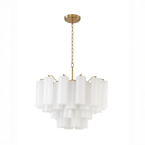 Золотистый светильник “Толбот” c белым стеклом