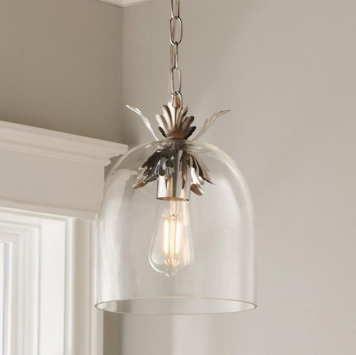 Серебряный подвесной светильник “Акант”