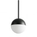 Чёрный подвесной светильник “Уорд” с белым плафоном