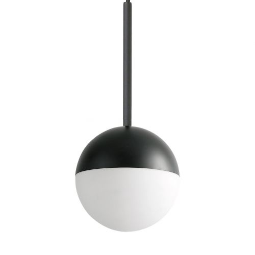 Чёрный подвесной светильник “Уорд” с белым плафоном