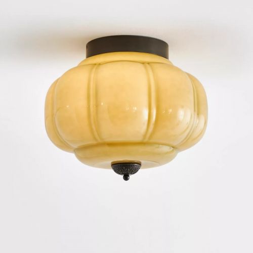 Чёрный светильник “Элаиза” с зелёным плафоном