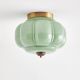 Золотистый светильник “Элаиза” с зелёным плафоном