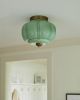 Золотистый светильник “Элаиза” с зелёным плафоном