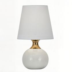 Настольная лампа “Бенсон” с бежевым керамическим основанием