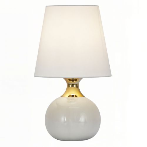 Настольная лампа “Бенсон” с бежевым керамическим основанием