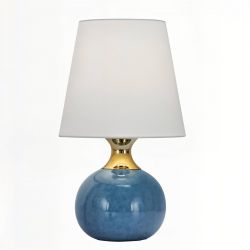 Настольная лампа “Бенсон” с синим керамическим основанием
