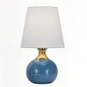 Настольная лампа “Бенсон” с синим керамическим основанием