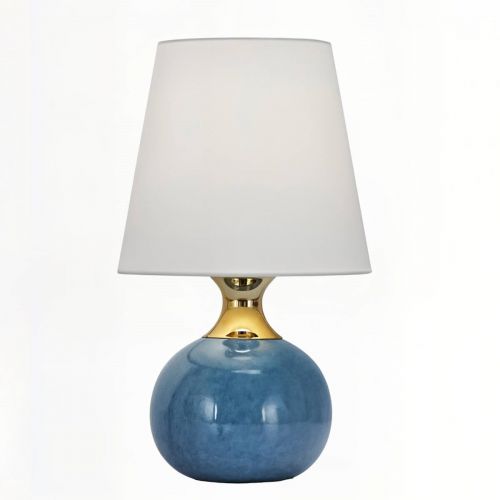 Настольная лампа “Бенсон” с синим керамическим основанием