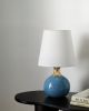 Настольная лампа “Бенсон” с синим керамическим основанием