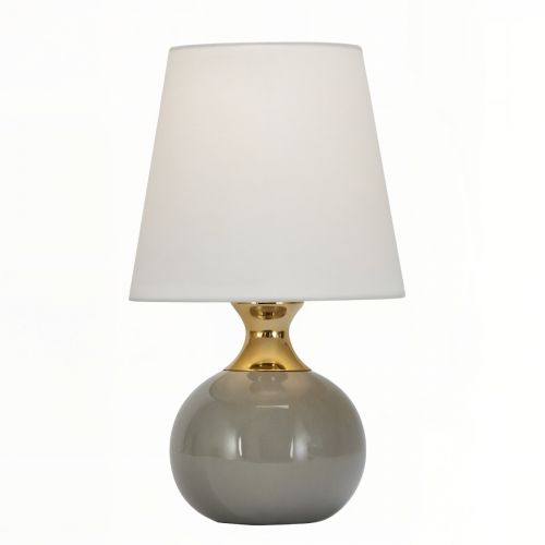 Настольная лампа “Бенсон” с серым керамическим основанием