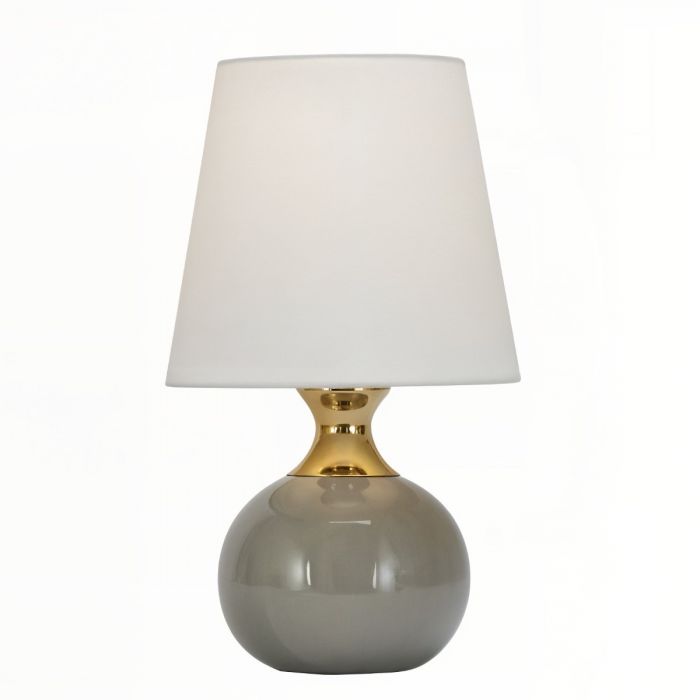 Настольная лампа “Бенсон” с серым керамическим основанием