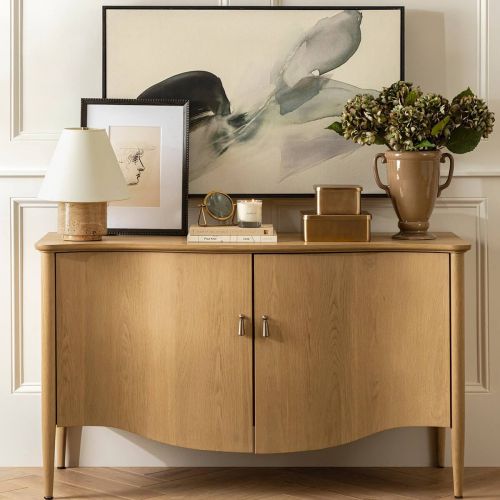 Бежевая настольная лампа “Бронко” из травертина