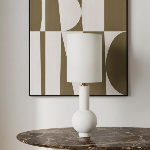 Белая настольная лампа “Коэн”