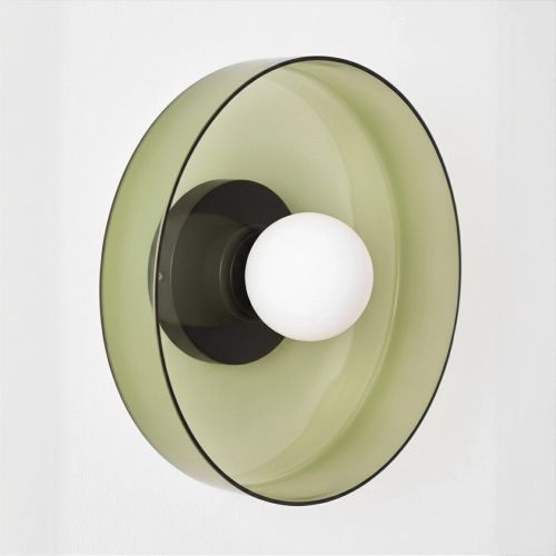 Настенный светильник “Кассель” с зеленым стеклом – Ø 35 см