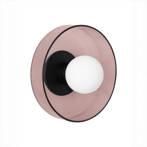 Настенный светильник с розовым стеклом “Кассель” – Ø 35 см