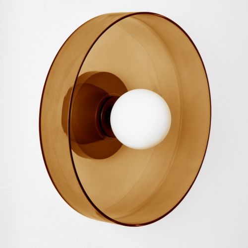 Настенный светильник с янтарным стеклом “Кассель” – Ø 35 см.