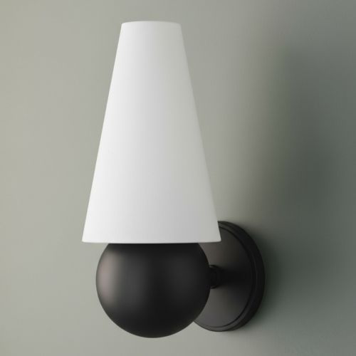 Чёрное бра “Дрю” с конусным плафоном