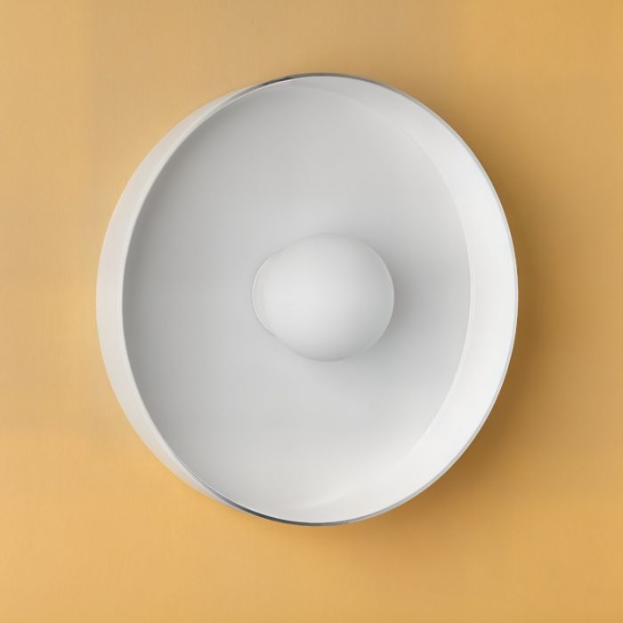 Белый настенный светильник “Кассель” – Ø 35 см.