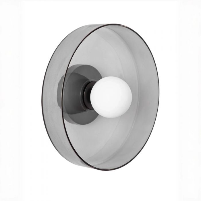 Настенный светильник “Кассель” с дымчатым стеклом – Ø 35 см