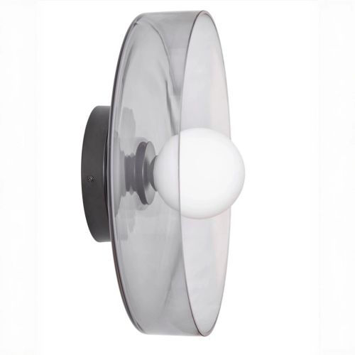 Настенный светильник “Кассель” с дымчатым стеклом – Ø 35 см