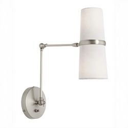 Серебряное бра “Флемиш” на шарнире с проводом