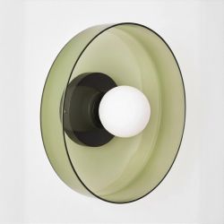 Настенный светильник “Кассель” с зеленым стеклом – Ø 35 см