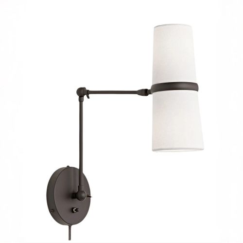 Чёрное бра “Флемиш” на шарнире с проводом