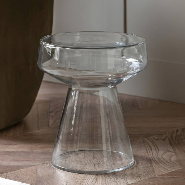 Прозрачный приставной столик “Флумс” Ø 37 см.