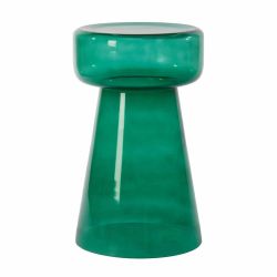 Тёмно-зелёный приставной столик “Флумс” Ø 30 см.