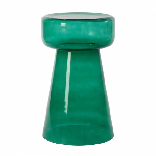 Тёмно-зелёный приставной столик “Флумс” Ø 30 см.