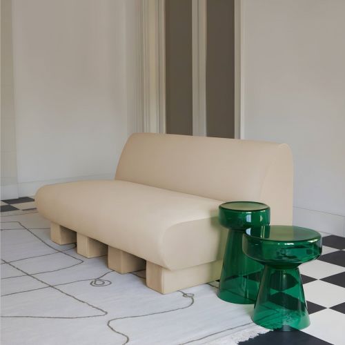 Тёмно-зелёный приставной столик “Флумс” Ø 30 см.