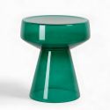 Тёмно-зелёный приставной столик “Флумс” Ø 37 см.